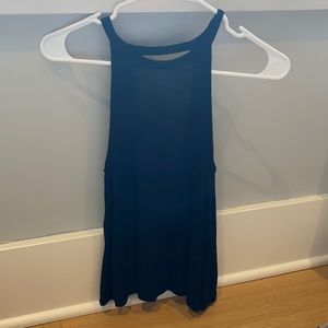 Forever 21 black loose tank with open back